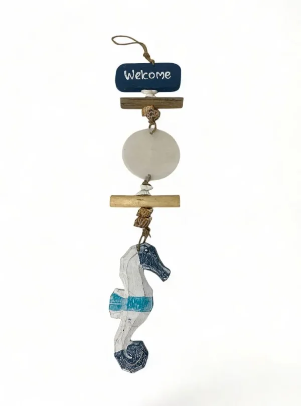 Mobile Placuna Ancora Cavalo Marinho Azul Escuro - 80cm