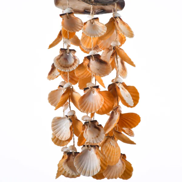Pendente de Teto - Ostra Vidraça e Vexillium Laranja - 37cm - Imagem 2