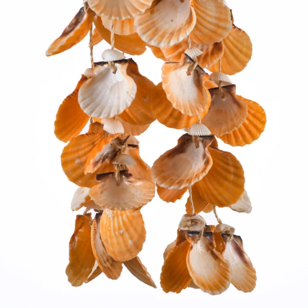 Pendente de Teto - Ostra Vidraça e Vexillium Laranja - 37cm - Imagem 3