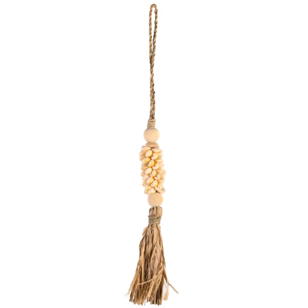 Tassel Caramujo Sigay e Palha Natural - 40cm