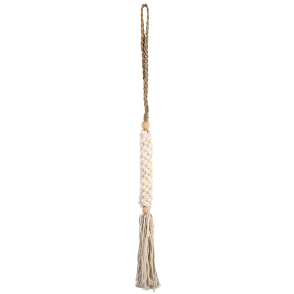Tassel  macramê e white moon)-