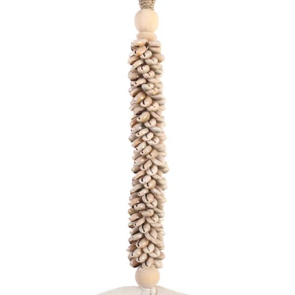Tassel de Búzios Cortado e Folha Macramê Branca - 75cm - Imagem 3