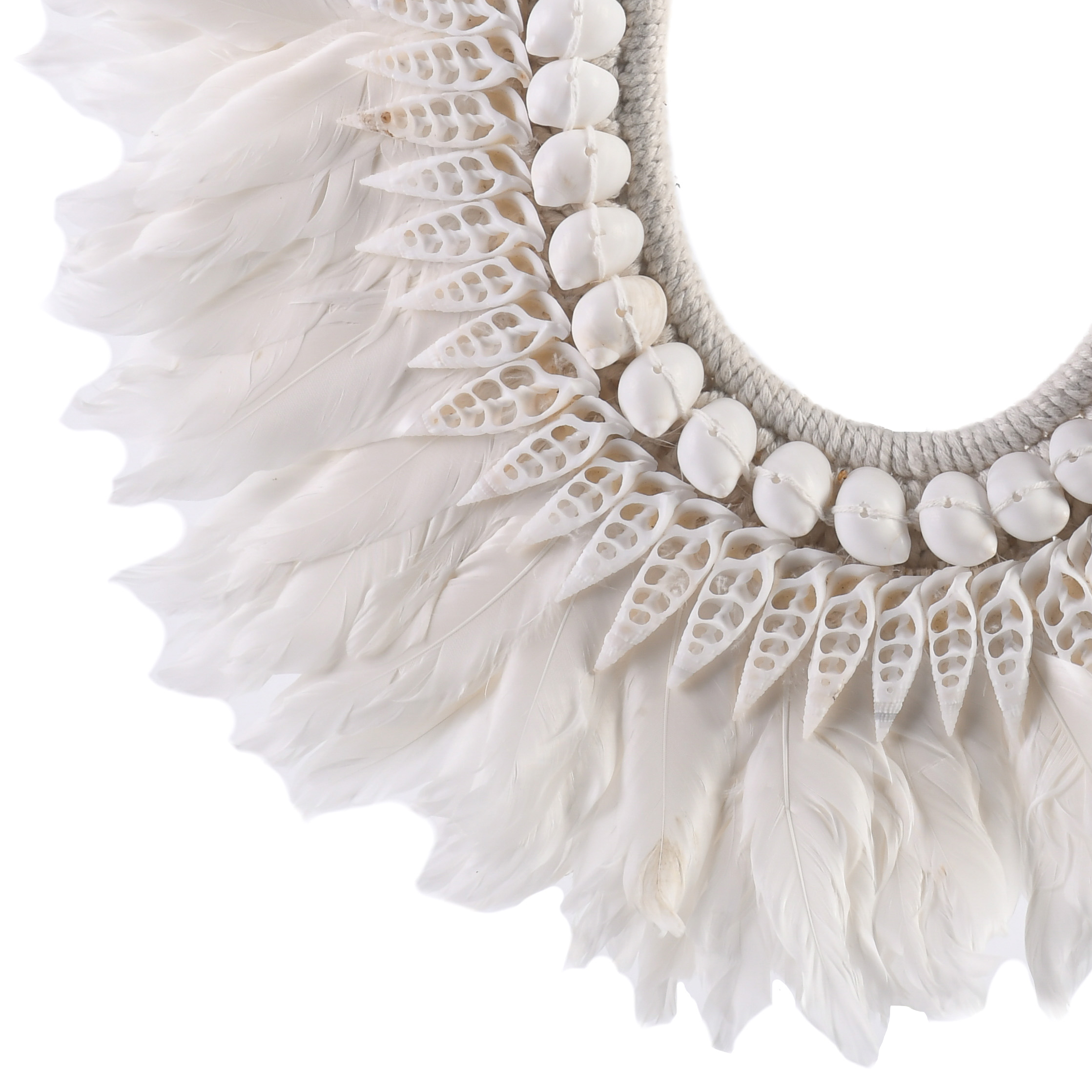 Colar Decorativo de Conchas de Bali Rhinoclavis cut e White Moon - 40x35cm - Imagem 2