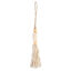 Tassel de Bali com Conchas White Moon e Macramê Branco - 40cm