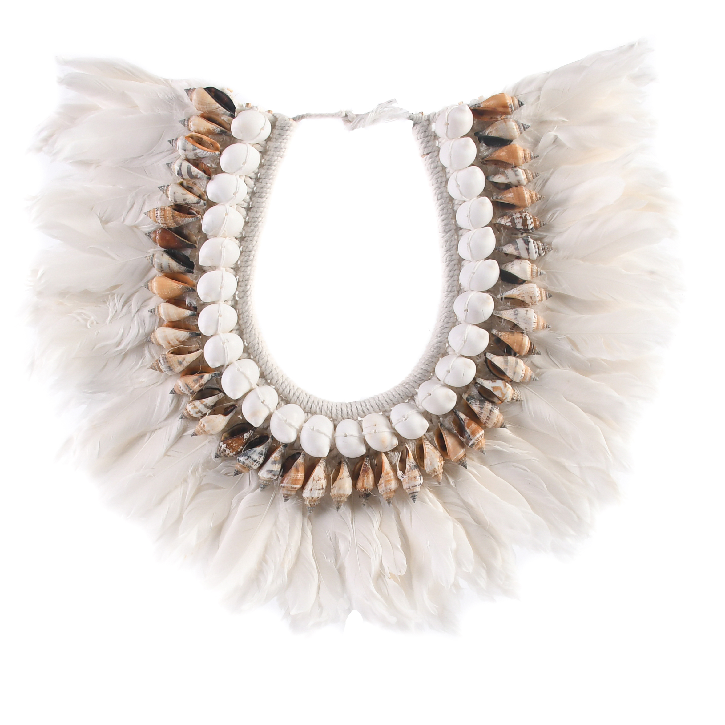 Colar Decorativo de Conchas de Bali Urceus e White Moon - 40x35cm