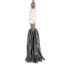 Tassel de Bali com Conchas White Moon e Macramê Cinza - 40cm