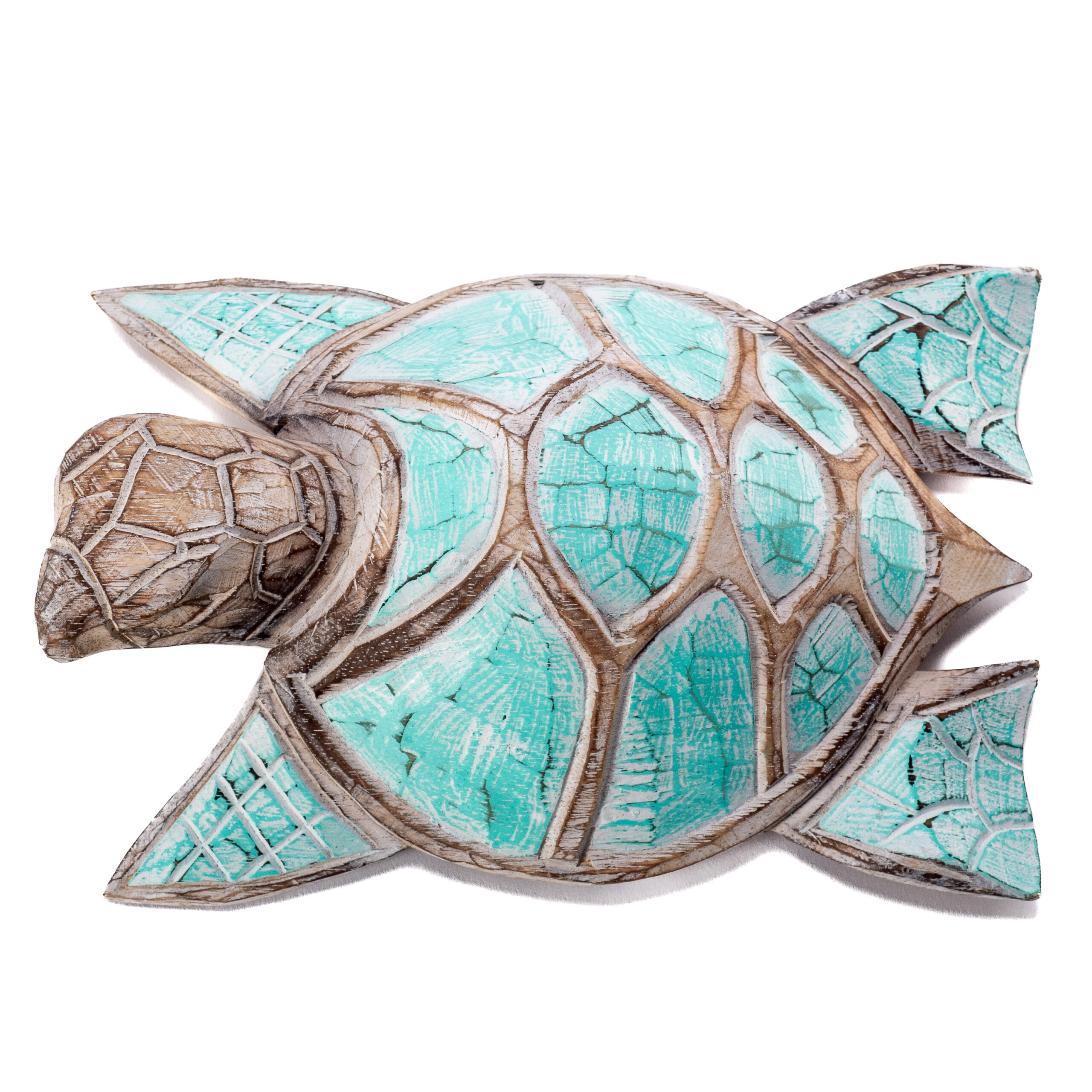 Trio Tartaruga de Madeira Verde - 30/25/20cm - Imagem 2