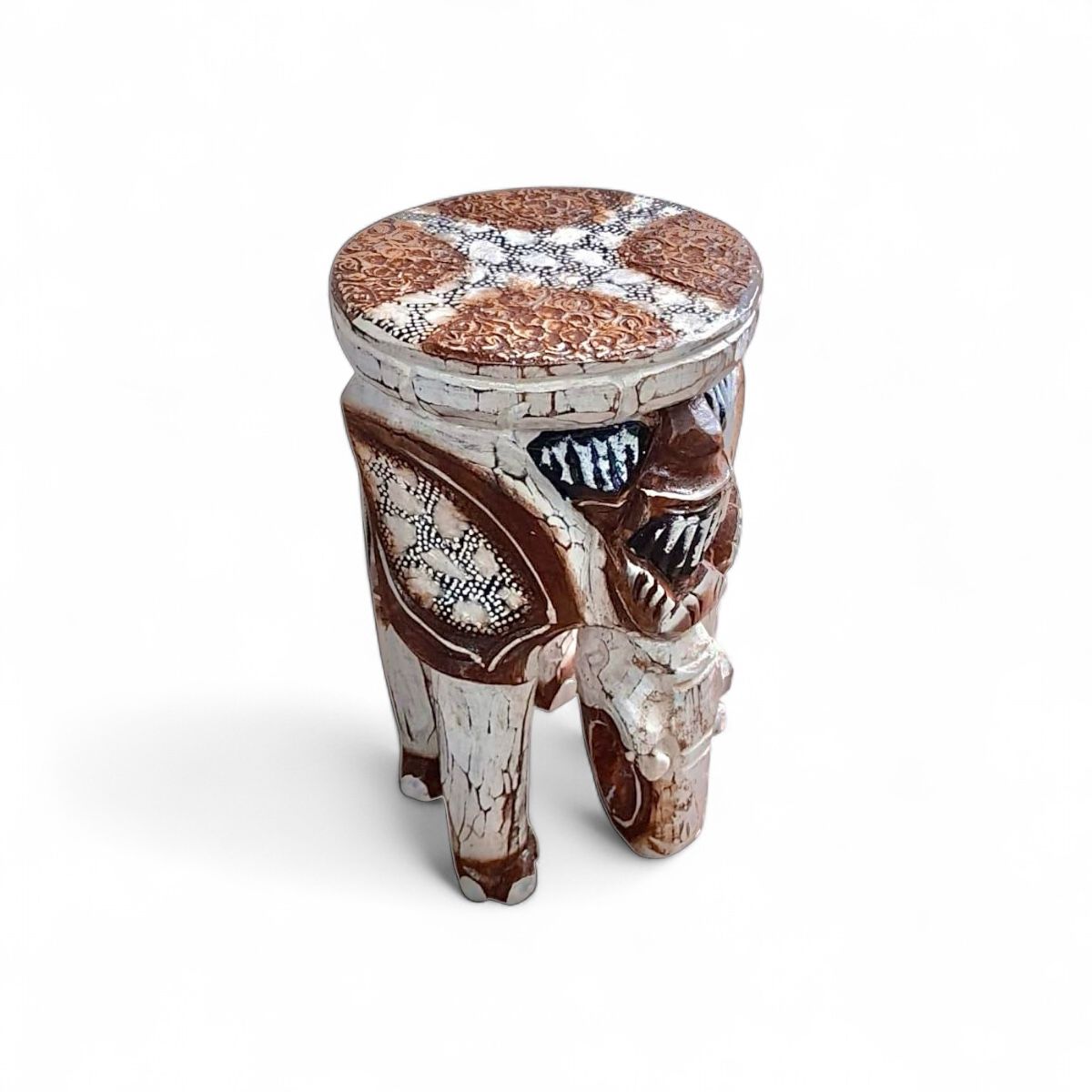 Banquinho Elefante Branco - 30cm