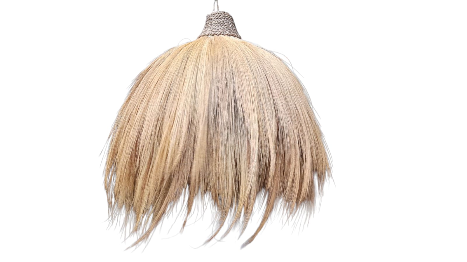 Luminária Rattan e Palha de Bali - 50cm