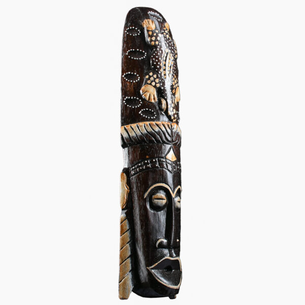 Máscara de Madeira Africana Oya/Yansã - 49,5cm - Imagem 2