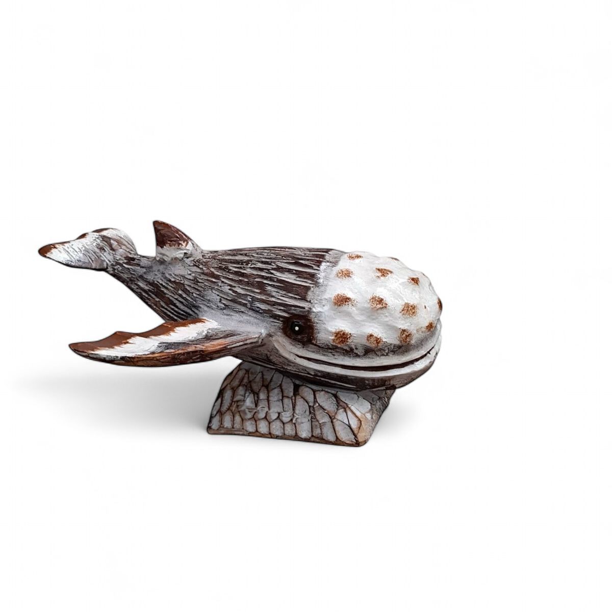 Baleias Jubarte Marrom com Base - 35x28x20