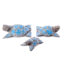 Trio Tartaruga de Madeira Azul - 30/25/20cm